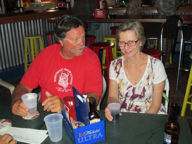 Don Burge and Pam Peters, at the Blue Parrott, St. Pete Beach, July 11, 2012